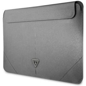 Etui Guess Sleeve GUCS14PSATLG 13/14 cali srebrny/silver Saffiano Triangle Logo