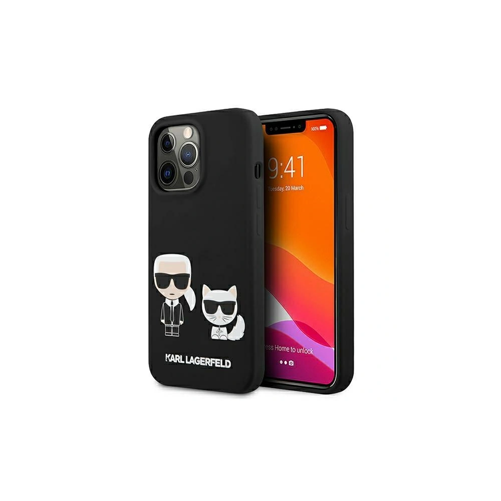 Hurtownia GSM - Etui Karl Lagerfeld KLHMP13LSSKCK Apple iPhone 13 Pro hardcase černý/black silikon Karl & Choupette Magsafe - KLD854BLK - {ean13} - Hurt