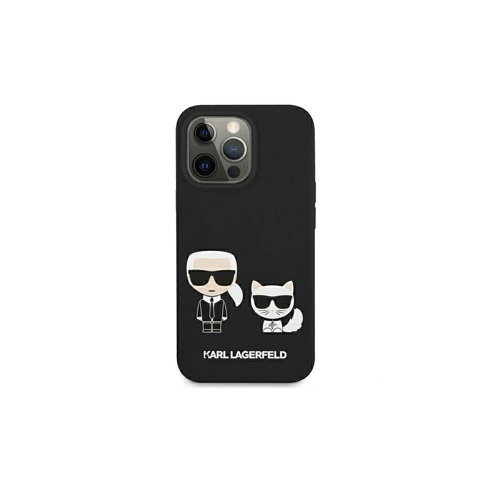 Hurtownia GSM - Etui Karl Lagerfeld KLHMP13LSSKCK Apple iPhone 13 Pro hardcase czarny/black Silicone Karl & Choupette Magsafe - KLD854BLK - {ean13} - Hurt