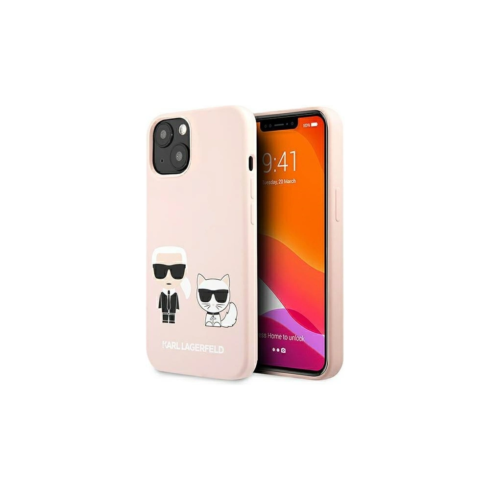 Hurtownia GSM - Etui Karl Lagerfeld KLHMP13MSSKCI Apple iPhone 13 hardcase jasnoróżowy/light pink Silicone Ikonik Karl & Choupette Magsafe - KLD855PNK - {ean13} - Hurt