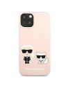 Wholesale Karl Lagerfeld KLHMP13MSSKCI Apple iPhone 13 hardcase light pink Silicone Ikonik Karl & Choupette Magsafe - KLD855PNK - {ean13} - Hurt