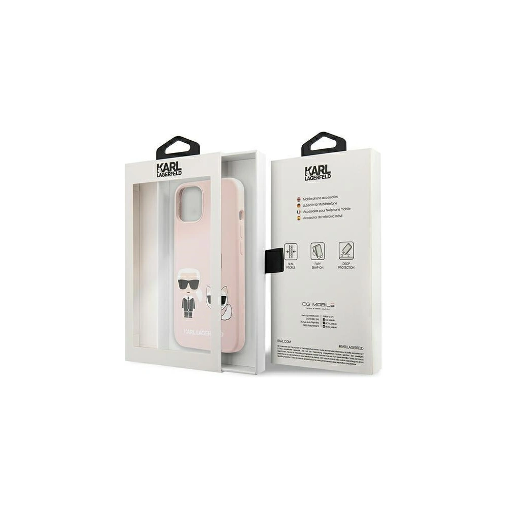 Hurtownia GSM - Etui Karl Lagerfeld KLHMP13MSSKCI Apple iPhone 13 hardcase jasnorůžový/light pink Silicone Ikonik Karl & Choupette Magsafe - KLD855PNK - {ean13} - Hurt