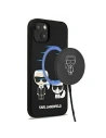 Etui Karl Lagerfeld KLHMP13MSSKCK Apple iPhone 13 hardcase czarny/black Silicone Karl & Choupette Magsafe