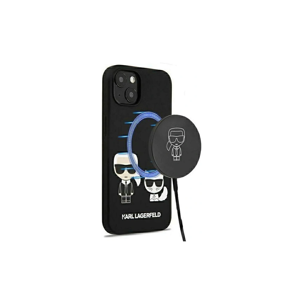Hurtownia GSM - Etui Karl Lagerfeld KLHMP13MSSKCK Apple iPhone 13 hardcase czarny/black Silicone Karl & Choupette Magsafe - KLD856BLK - {ean13} - Hurt