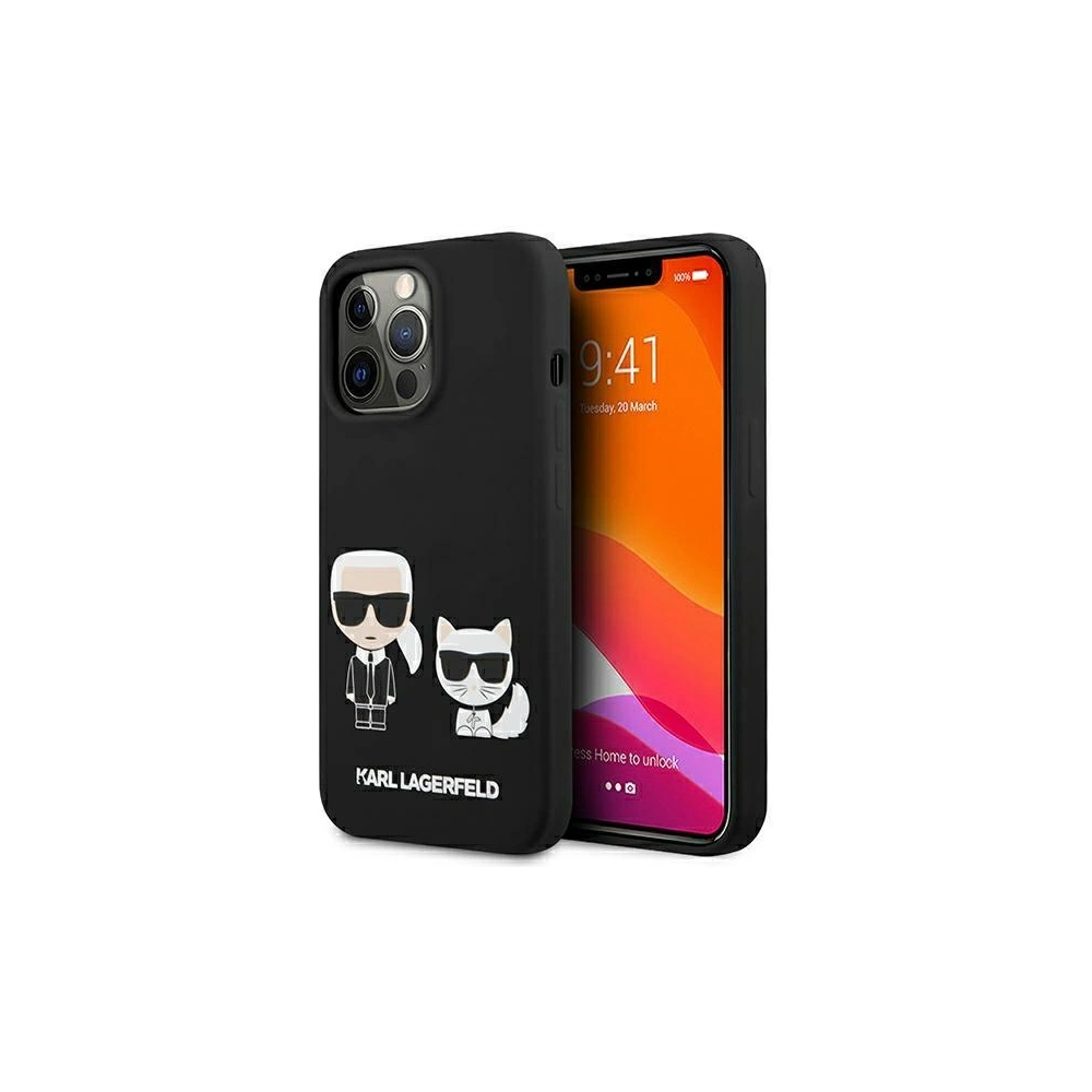 Hurtownia GSM - Etui Karl Lagerfeld KLHMP13XSSKCK Apple iPhone 13 Pro Max hardcase czarny/black Silicone Karl & Choupette Magsafe - KLD858BLK - {ean13} - Hurt