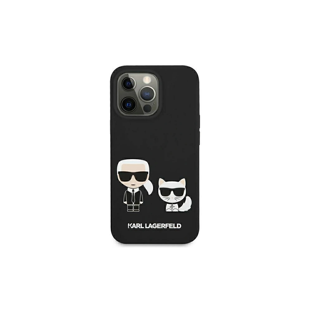 Hurtownia GSM - Etui Karl Lagerfeld KLHMP13XSSKCK Apple iPhone 13 Pro Max hardcase czarny/black Silicone Karl & Choupette Magsafe - KLD858BLK - {ean13} - Hurt