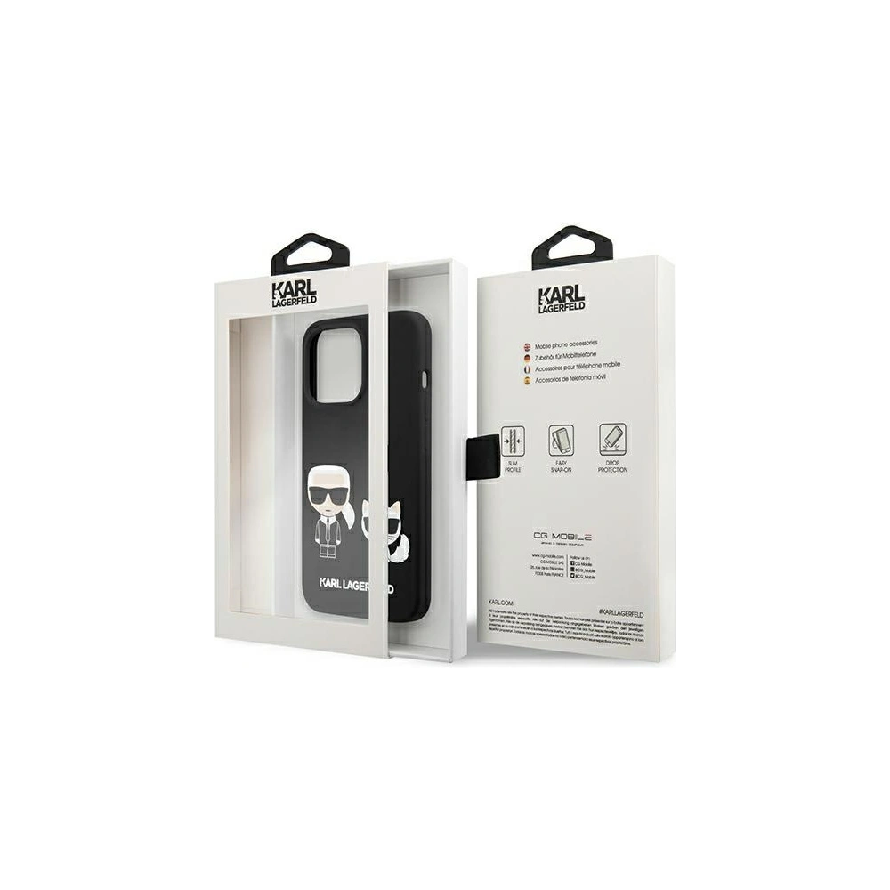Hurtownia GSM - Etui Karl Lagerfeld KLHMP13XSSKCK Apple iPhone 13 Pro Max hardcase czarny/black Silicone Karl & Choupette Magsafe - KLD858BLK - {ean13} - Hurt