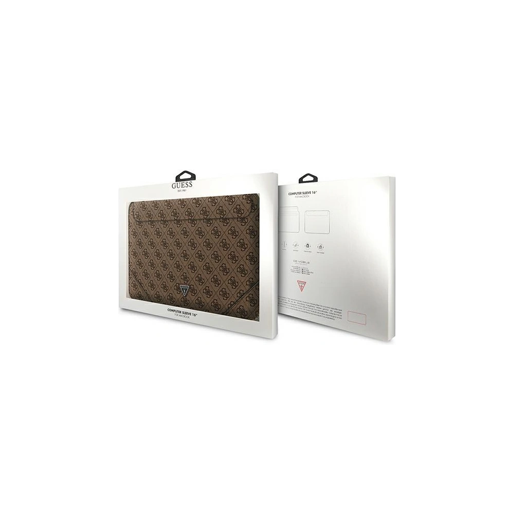 Hurtownia GSM - Case Guess Sleeve GUCS16P4TW 16 Zoll braun/brown 4G Uptown Triangle Logo - GUE1641BR - {ean13} - Hurt