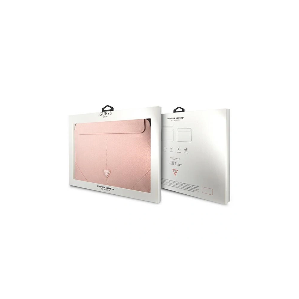 Hurtownia GSM - Etui Guess Sleeve GUCS16PSATLP 16 cali różowy/pink Saffiano Triangle Logo - GUE1645PNK - {ean13} - Hurt
