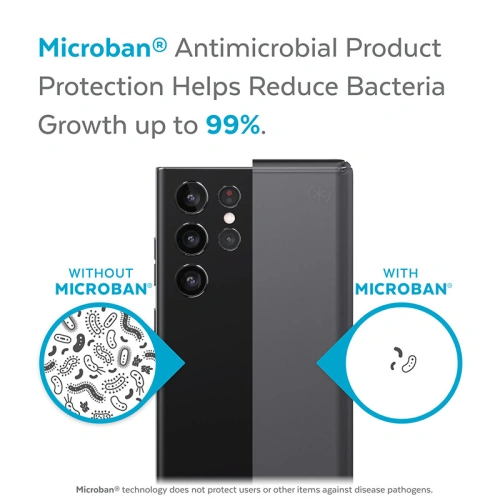 Etui Speck Presidio Perfect-Mist MICROBAN Samsung Galaxy S22 Ultra (Obsidian)