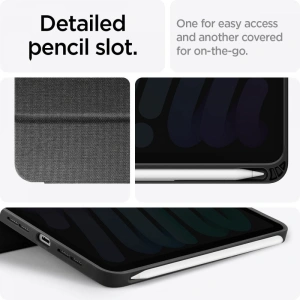 Hurtownia GSM - Etui Spigen Urban Fit Apple iPad mini 2021 (6. generációs) / iPad mini 8.3" 2024 7gen Fekete - SPN2163BLK - {ean13} - Hurt