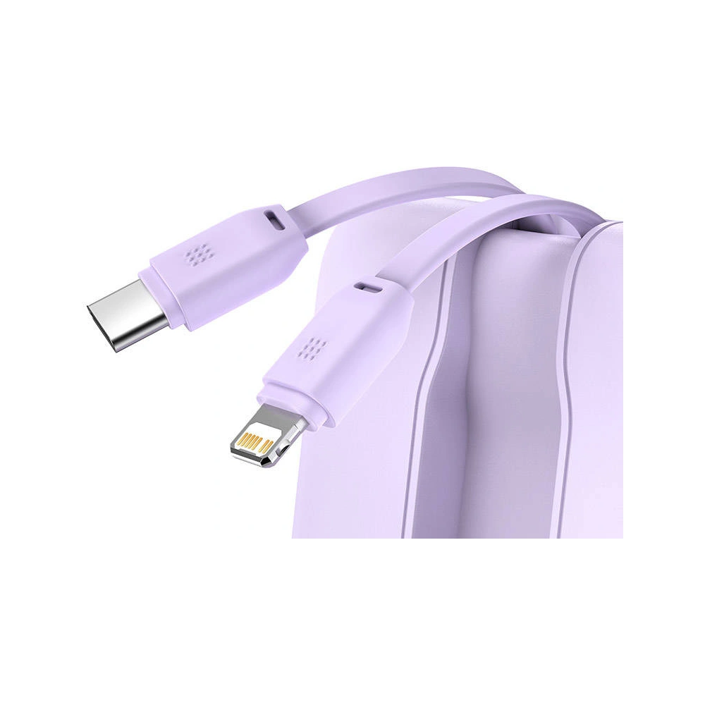 Hurtownia GSM - Powerbank Baseus Elf 10000mAh 22.5W + kabel USB-C, Lightning (fialový) - BSU3119PRP - {ean13} - Hurt