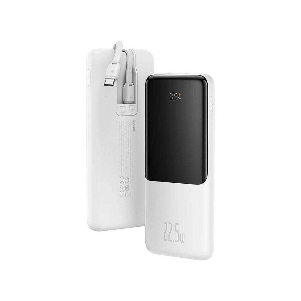 Hurtownia GSM - Powerbank Baseus Elf 10000mAh 22.5W + kabel USB-C, Lightning (biały) - BSU3120WHT - {ean13} - Hurt