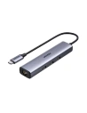 Adapter 4w1 UGREEN CM475 Hub USB-C do 3x USB 3.0 + 1x RJ45 (szary)