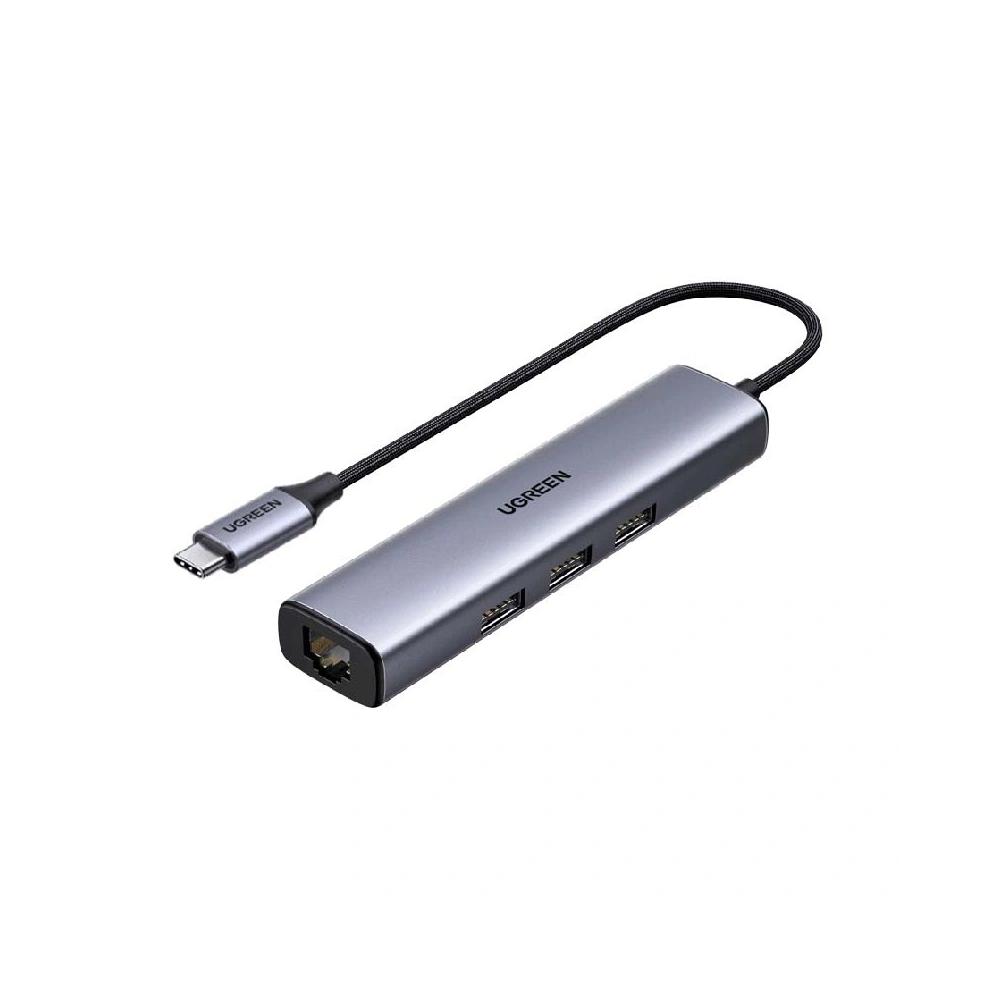 Wholesale Hub UGREEN CM473 Type C to 3x USB 3.0 + 1x RJ45 (gray) - UGR1202GRY - {ean13} - Hurt