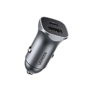 Hurtownia GSM - Ładowarka samochodowa UGREEN CD130, USB-A+PD 3.0, USB-C, QC3.0 30W (szara) - UGR1206GRY - {ean13} - Hurt
