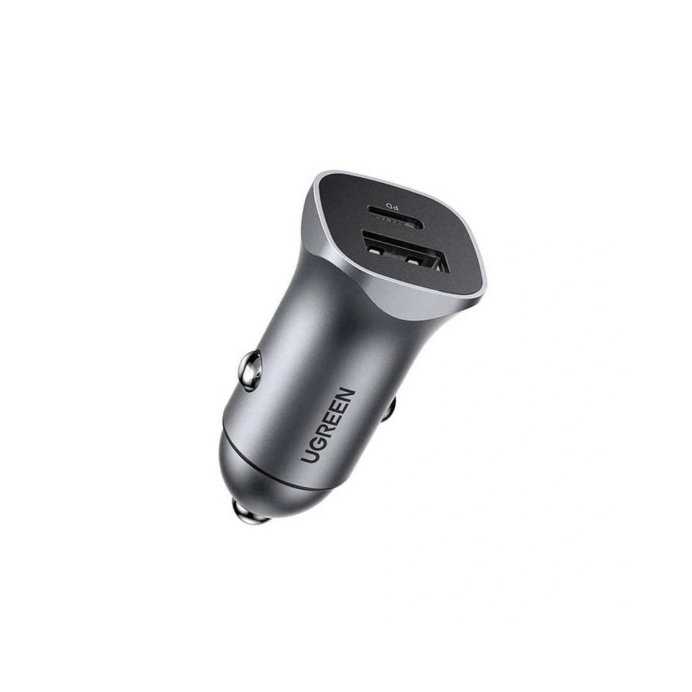 Hurtownia GSM - Auto nabíječka UGREEN CD130, USB-A+PD 3.0, USB-C, QC3.0 30W (šedá) - UGR1206GRY - {ean13} - Hurt