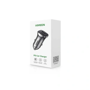 Hurtownia GSM - Ładowarka samochodowa UGREEN CD130, USB-A+PD 3.0, USB-C, QC3.0 30W (szara) - UGR1206GRY - {ean13} - Hurt