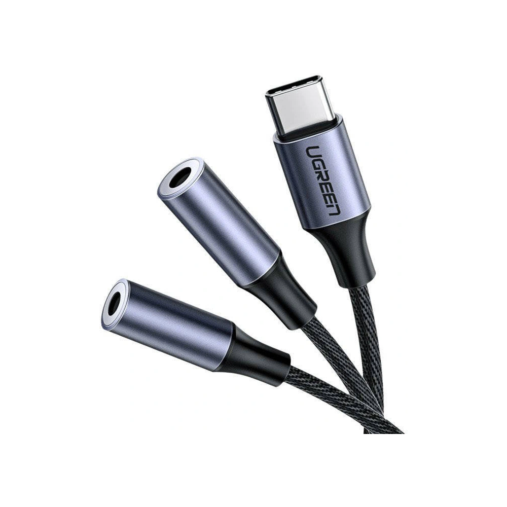 Hurtownia GSM - Adaptér audio UGREEN CM445, USB-C na 2x Mini Jack 3.5mm AUX (šedý) - UGR1214GRY - {ean13} - Hurt
