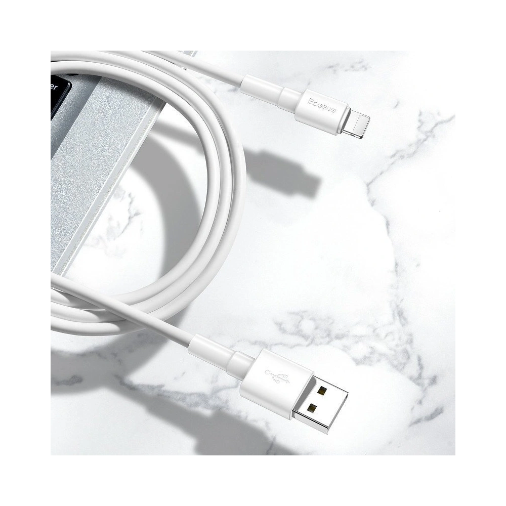 Hurtownia GSM - Kabel USB Lightning Baseus Mini 2.4A 1m (biały) - BSU3121WHT - {ean13} - Hurt