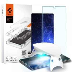 Hurtownia GSM - Tvrzené sklo s UV lepidlem Spigen Glas.TR Platinum Samsung Galaxy S22 Ultra - SPN2164 - {ean13} - Hurt