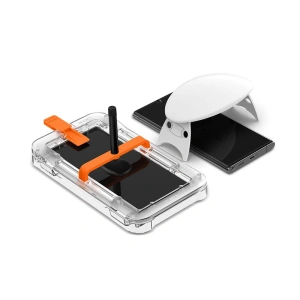 Hurtownia GSM - Tvrzené sklo s UV lepidlem Spigen Glas.TR Platinum Samsung Galaxy S22 Ultra - SPN2164 - {ean13} - Hurt