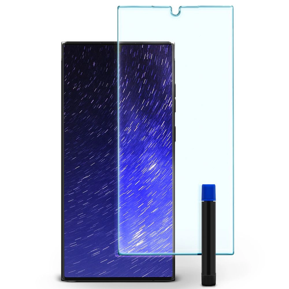 Hurtownia GSM - Tvrzené sklo s UV lepidlem Spigen Glas.TR Platinum Samsung Galaxy S22 Ultra - SPN2164 - {ean13} - Hurt