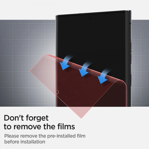 Szkło hartowane z klejem UV Spigen Glas.TR Platinum Samsung Galaxy S22 Ultra