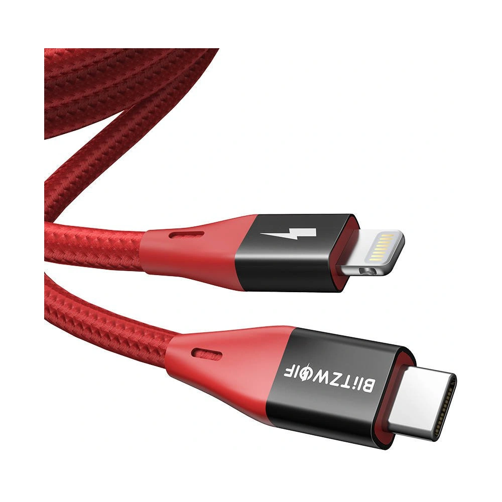 Hurtownia GSM - Kabel USB-C na Lightning BlitzWolf BW-CL3, MFI, 20W, 1.8m (červený) - BLZ455RED - {ean13} - Hurt
