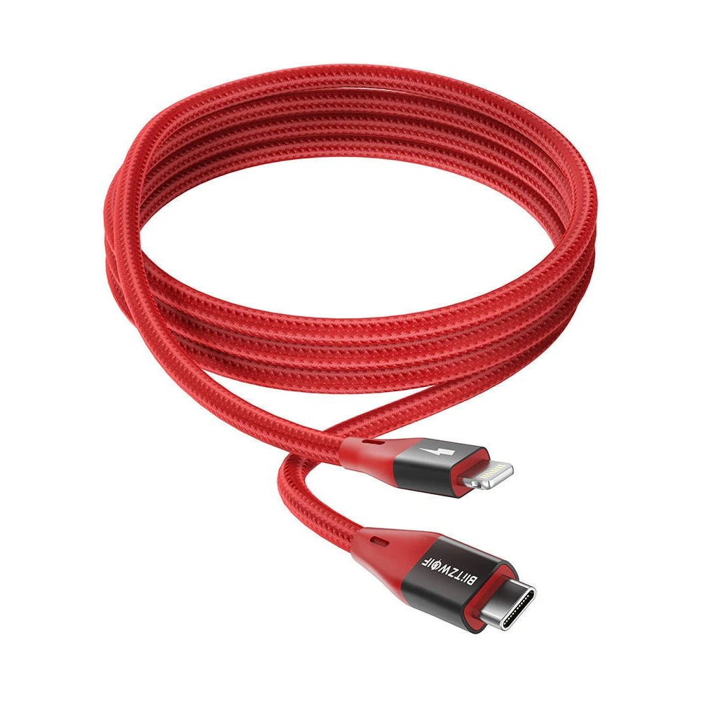 Hurtownia GSM - Kabel USB-C na Lightning BlitzWolf BW-CL3, MFI, 20W, 1.8m (červený) - BLZ455RED - {ean13} - Hurt