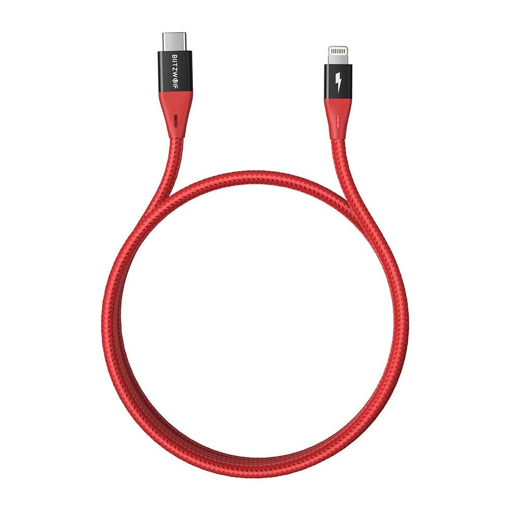 Hurtownia GSM - Kabel USB-C na Lightning BlitzWolf BW-CL3, MFI, 20W, 1.8m (červený) - BLZ455RED - {ean13} - Hurt
