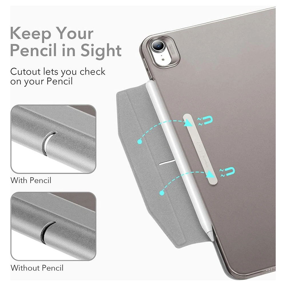 Wholesale ESR Ascend Trifold Apple iPad Air 10.9 2020/2022 (4 i 5 gen) / iPad Air 11 2024 (6 gen) Silver Grey - ESR473SLVGRY - {ean13} - Hurt