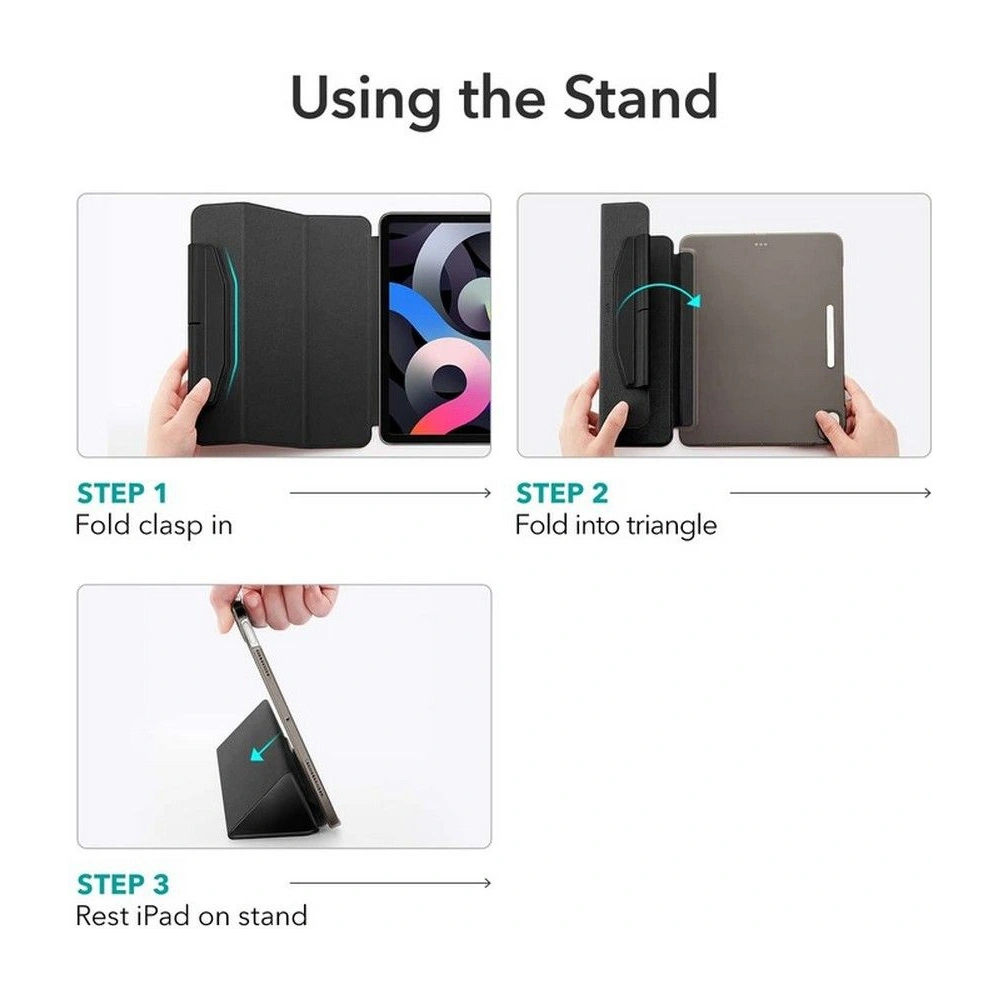Hurtownia GSM - Etui ESR Ascend Trifold Apple iPad Air 10.9 2020/2022 (4. a 5. generace) / iPad Air 11 2024 (6. generace) Forest Green - ESR476FORGRN - {ean13} - Hurt