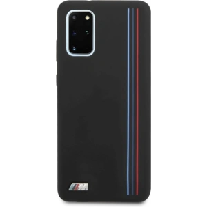 Hurtownia GSM - Etui BMW BMHCS67SIVTBK Samsung Galaxy S20+ Plus czarny/black Silicone Stripes M Collection - BMW287BLK - {ean13} - Hurt