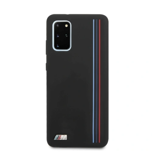 Etui BMW BMHCS67SIVTBK Samsung Galaxy S20+ Plus czarny/black Silicone Stripes M Collection