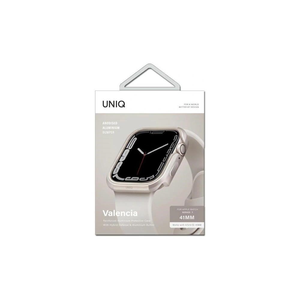 Hurtownia GSM - Etui UNIQ Valencia Apple Watch 4/5/6/7/SE 40/41mm starlight - UNIQ594STA - {ean13} - Hurt