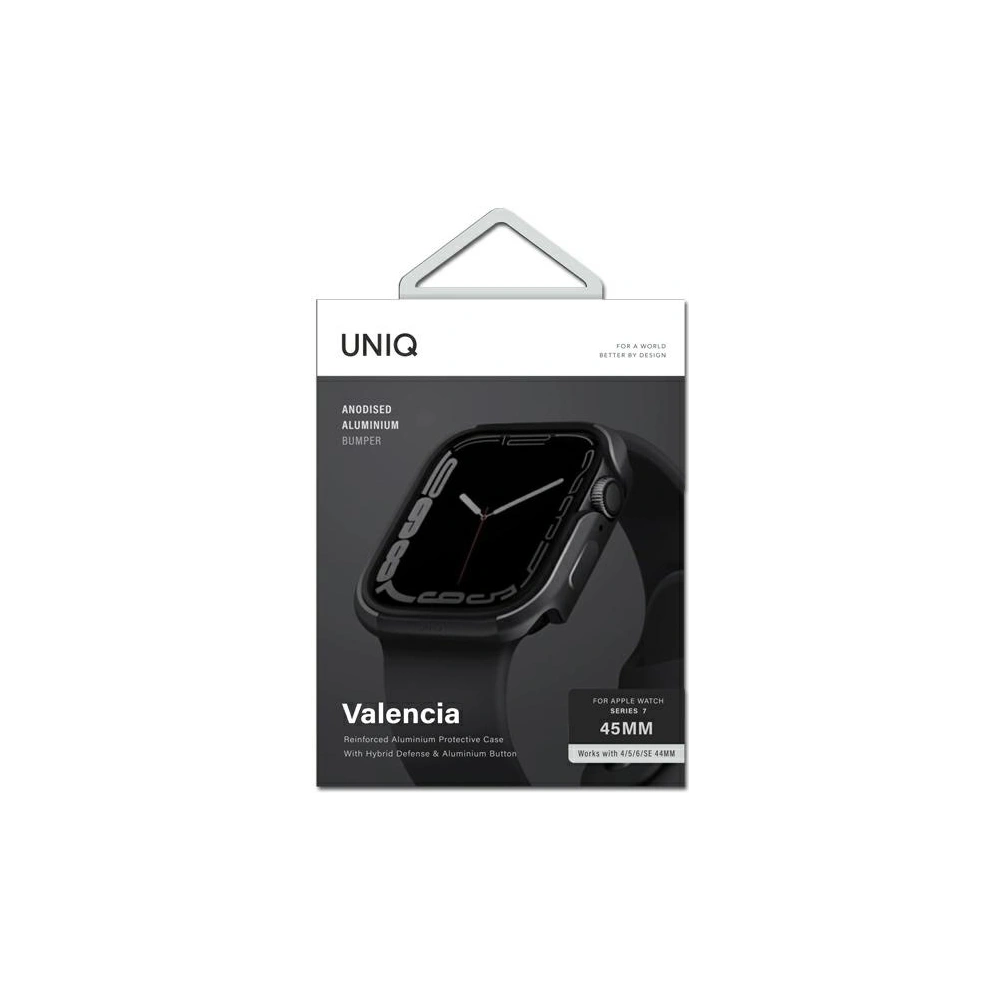 Hurtownia GSM - Etui UNIQ Valencia Apple Watch 4/5/6/7/SE 44/45mm grafitowy/graphite - UNIQ595GPH - {ean13} - Hurt