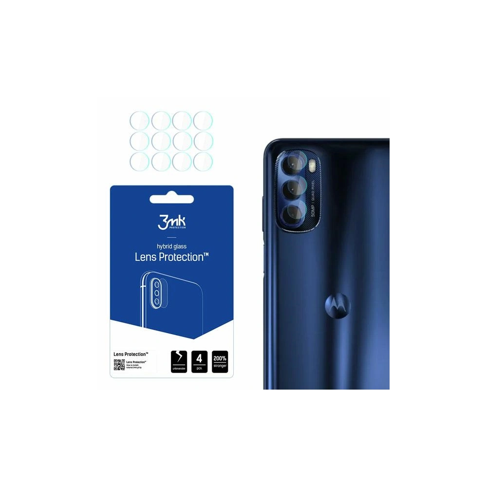 Hurtownia GSM - Hybrylové sklo na objektiv fotoaparátu 3MK Ochrana objektivu Motorola Moto G Stylus 2022 [4 PACK] - 3MK2749 - {ean13} - Hurt