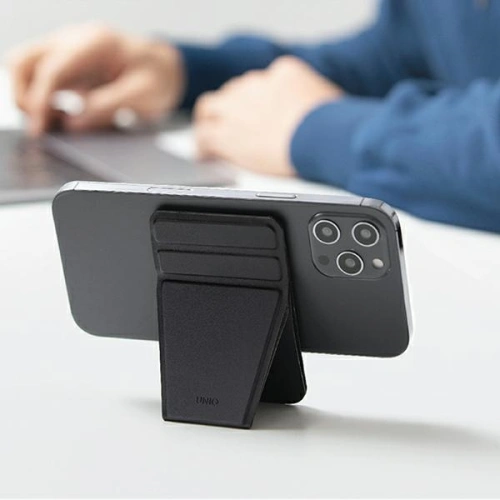 Magnetyczna podstawka i kieszeń na karty UNIQ Lyft brązowy/brown