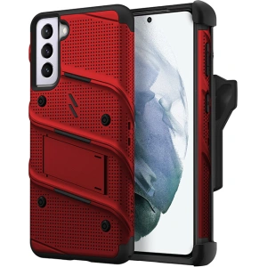 Hurtownia GSM - Etui ZIZO BOLT Series Samsung Galaxy S21 FE + sklo (červené) - ZIZ105RED - {ean13} - Hurt