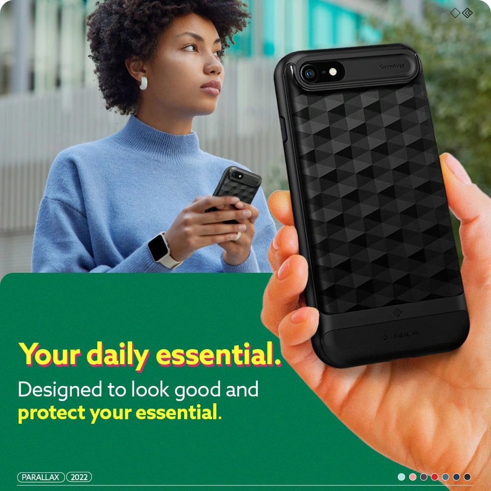 Hurtownia GSM - Case Caseology Parallax Apple iPhone SE 2022/SE 2020/8/7 Matt Schwarz - CSL054BLK - {ean13} - Hurt