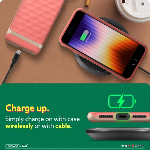 Etui Caseology Parallax Apple iPhone SE 2022/SE 2020/8/7 Coral Pink