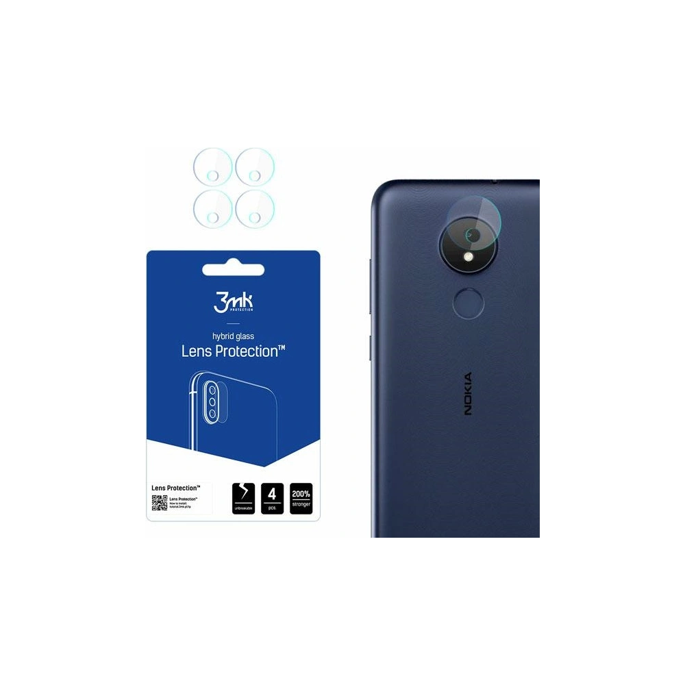 Hurtownia GSM - Szkło hybrydowe na obiektyw aparatu 3MK Lens Protection Nokia C21 [4 PACK] - 3MK2791 - {ean13} - Hurt
