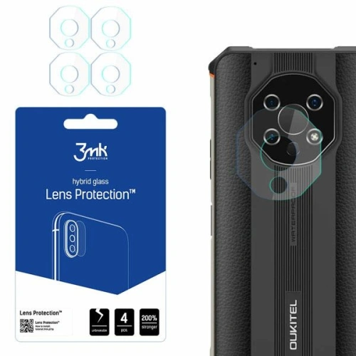 Szkło hybrydowe na obiektyw aparatu 3MK Lens Protection Oukitel WP13 [4 PACK]