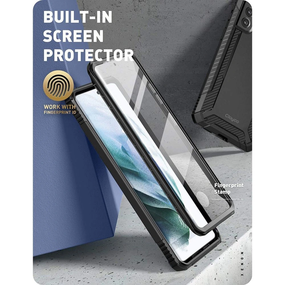 Hurtownia GSM - Etui Supcase Clayco Xenon Samsung Galaxy S21 FE černé - SPC244BLK - {ean13} - Hurt