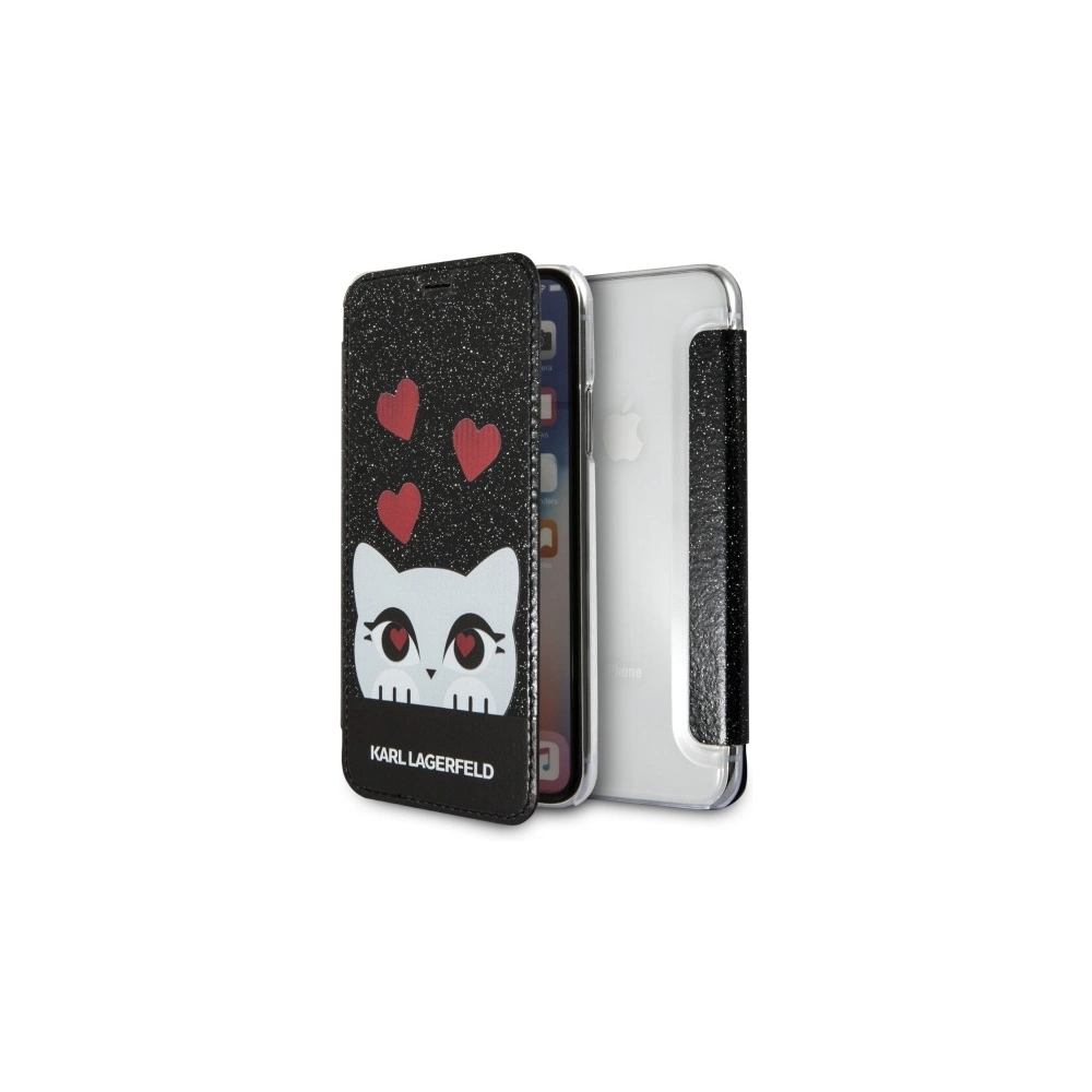 Hurtownia GSM - Etui Karl Lagerfeld KLFLBKPXVDCBK Apple iPhone X černá kniha Valentýn - KLD869BLK - {ean13} - Hurt