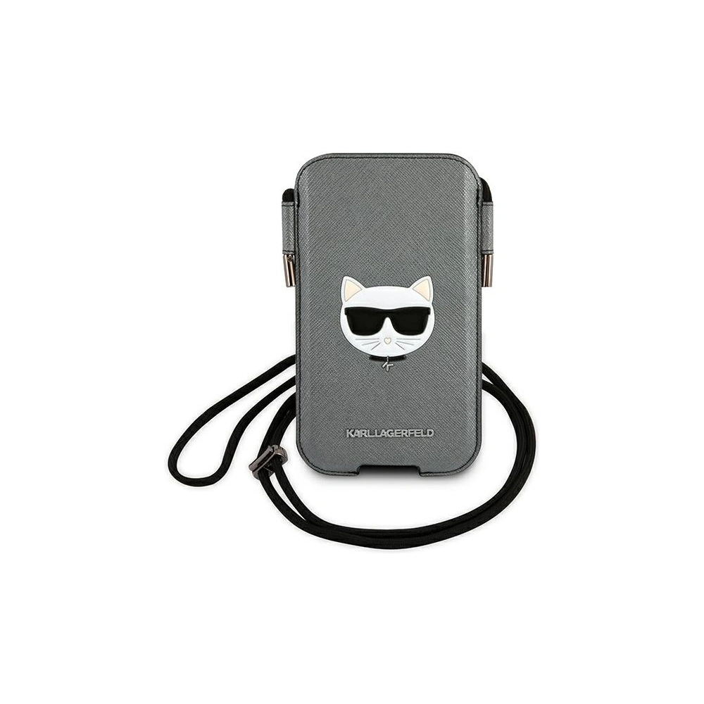 Hurtownia GSM - Torebka Karl Lagerfeld KLHCP12LOPHCHG 6,7 palce šedá/grey hardcase Saffiano Ikonik Choupette Head - KLD870GRY - {ean13} - Hurt