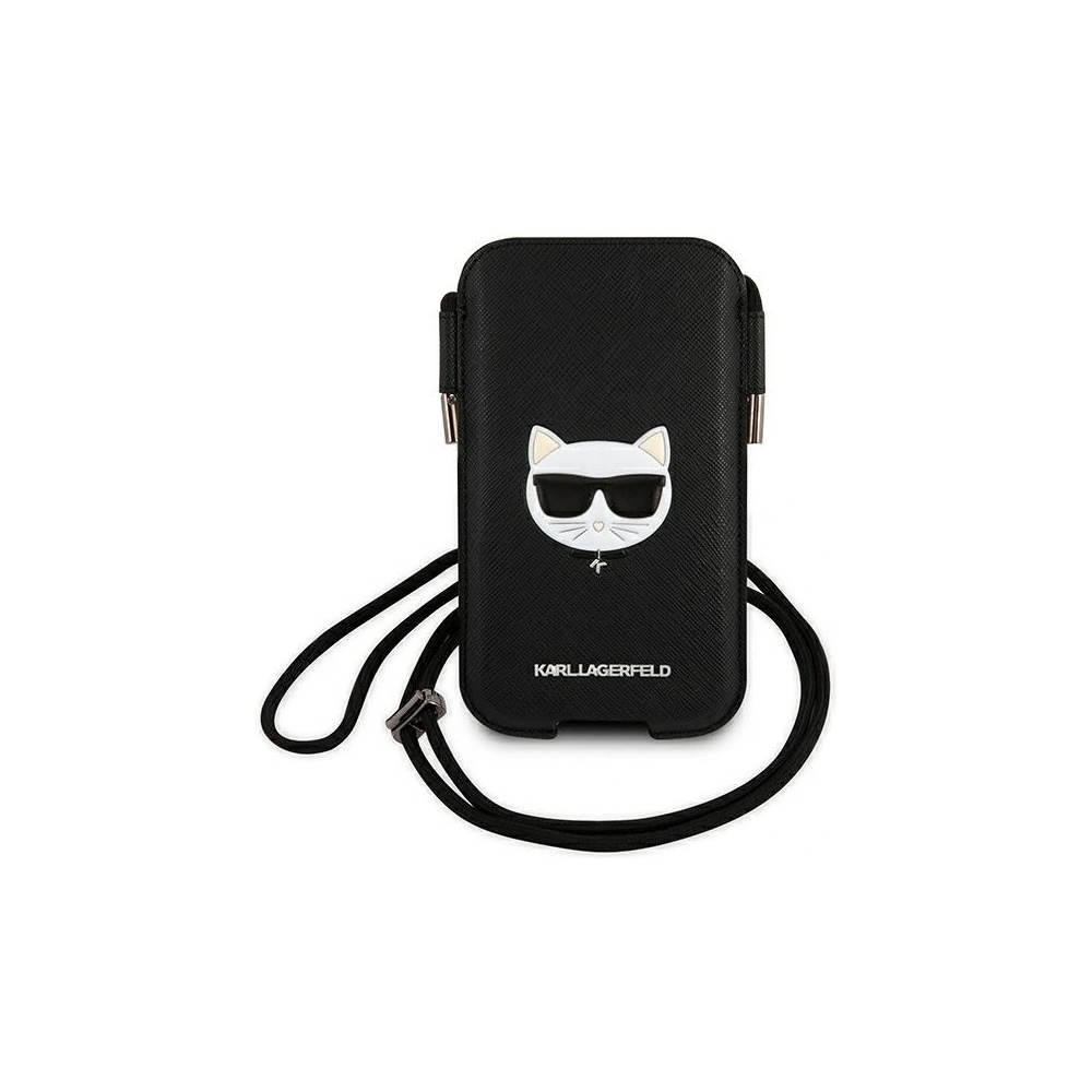 Hurtownia GSM - Torebka Karl Lagerfeld KLHCP12LOPHCHK 6,7 cali czarny/black hardcase Saffiano Ikonik Choupette Head - KLD871BLK - {ean13} - Hurt