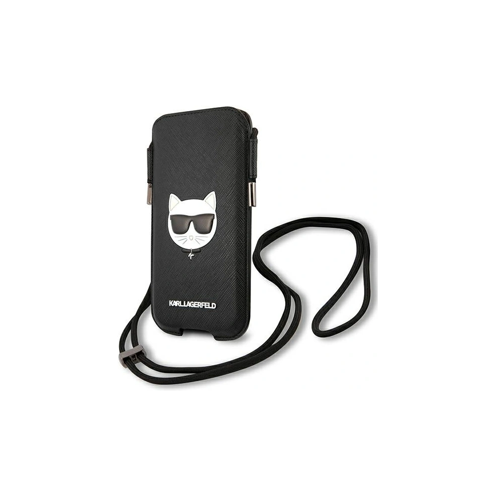 Hurtownia GSM - Torebka Karl Lagerfeld KLHCP12LOPHCHK 6,7 cali czarny/black hardcase Saffiano Ikonik Choupette Head - KLD871BLK - {ean13} - Hurt