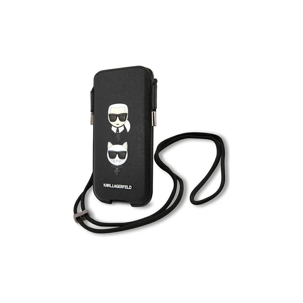 Hurtownia GSM - Torebka Karl Lagerfeld KLHCP12LOPHKCK 6,7 cali czarny/black hardcase Saffiano Ikonik Karl&Choupette Head - KLD873BLK - {ean13} - Hurt